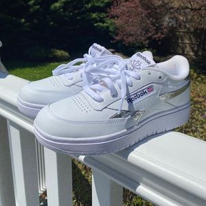 Reebok Club C Double- white + silver leather